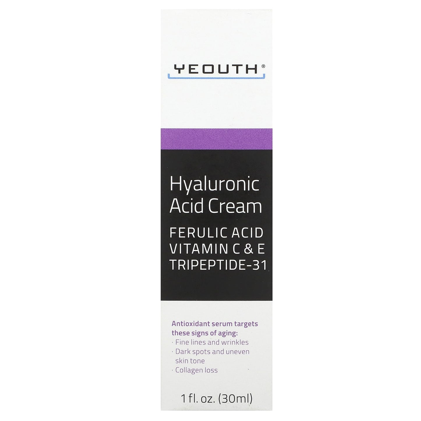 Yeouth, Hyaluronic Acid Cream, 1 fl oz (30 ml)