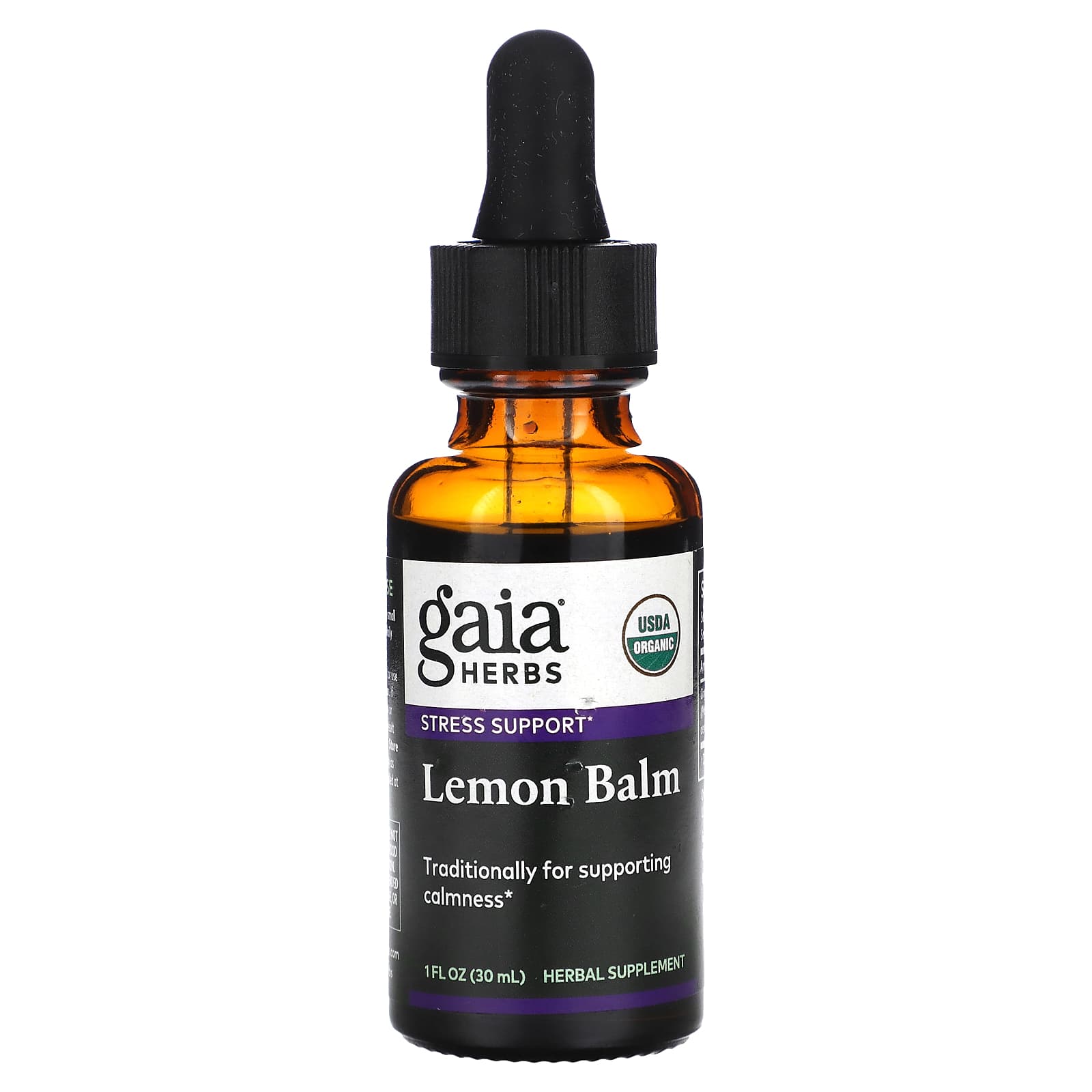 Gaia Herbs-Organic Lemon Balm-1 fl oz (30 ml)