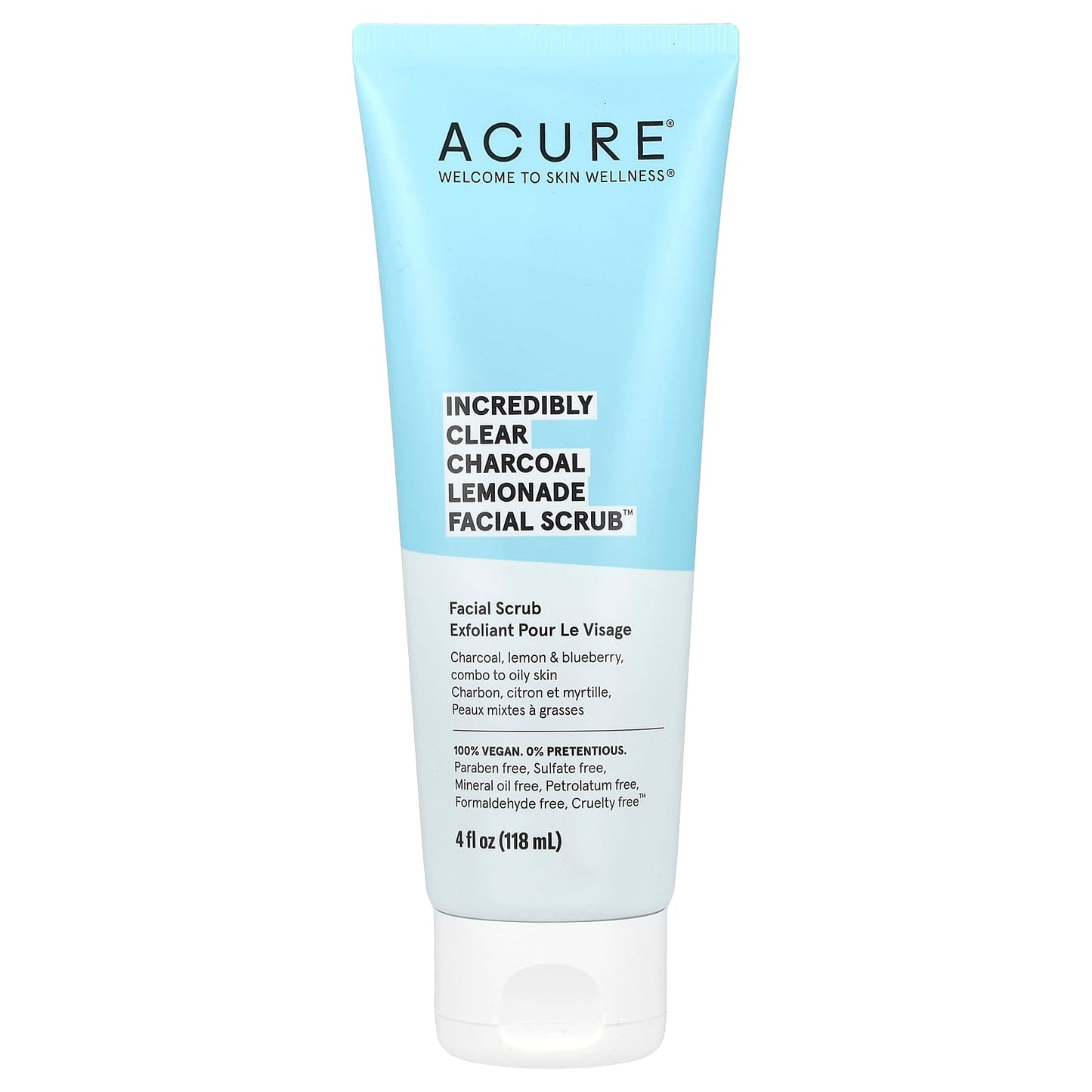 ACURE-Incredibly Clear-Charcoal Lemonade Facial Scrub-4 fl oz (118 ml)