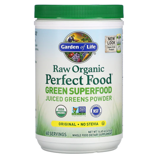 Garden of Life-Raw Organic Perfect Food-Green Superfood-Juiced Greens Powder-Original-14.6 oz (414 g)