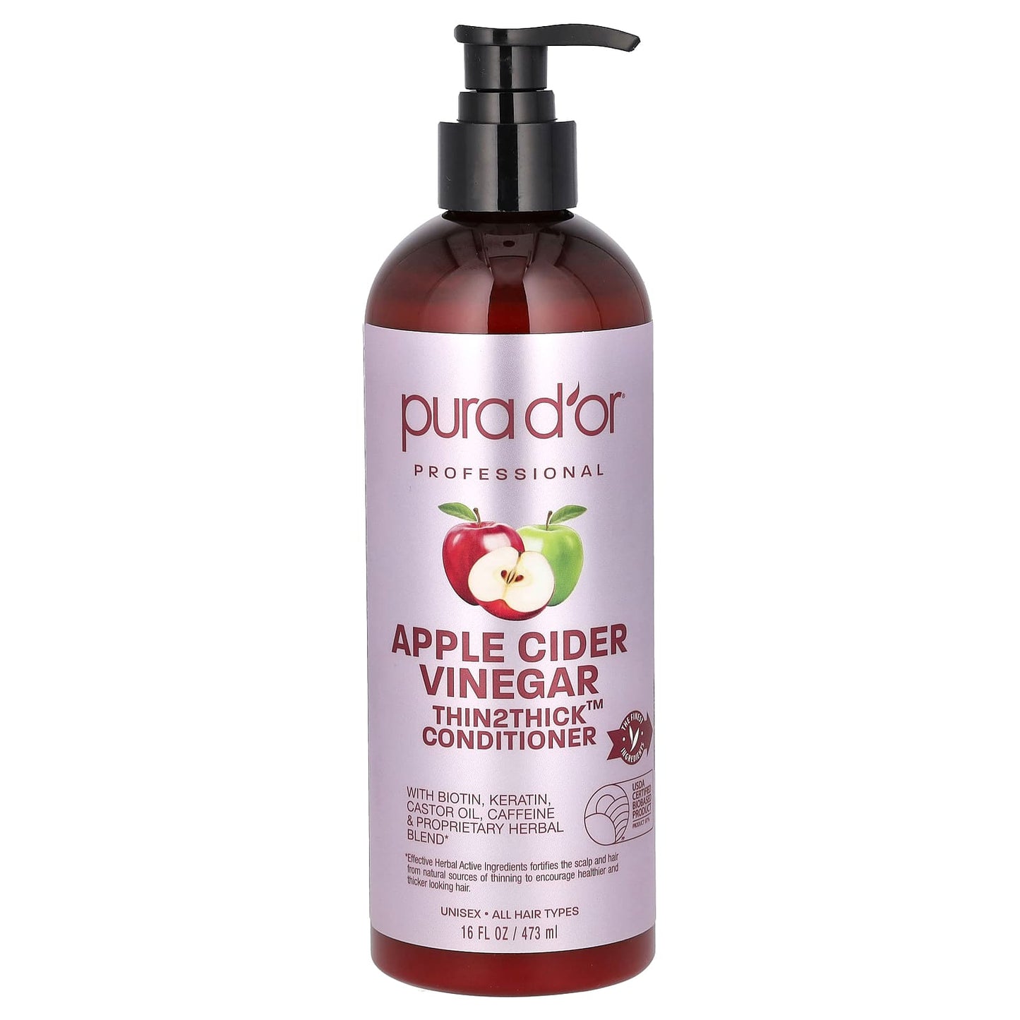 Pura D'or-Apple Cider Vinegar Thin2Thick Conditioner-16 fl oz (473 ml)