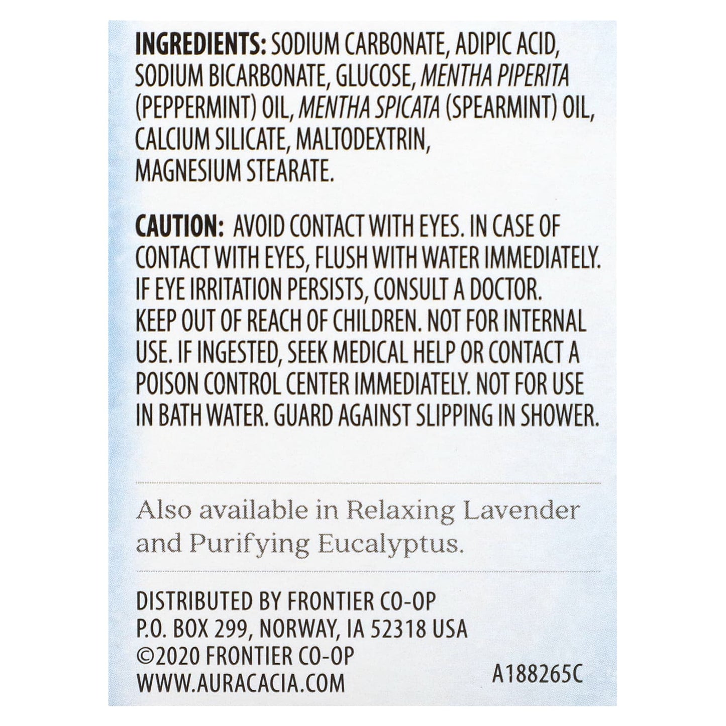 Aura Cacia, Aromatherapy Shower Tablets, Reviving Peppermint, 3 Tablets, 1 oz Each