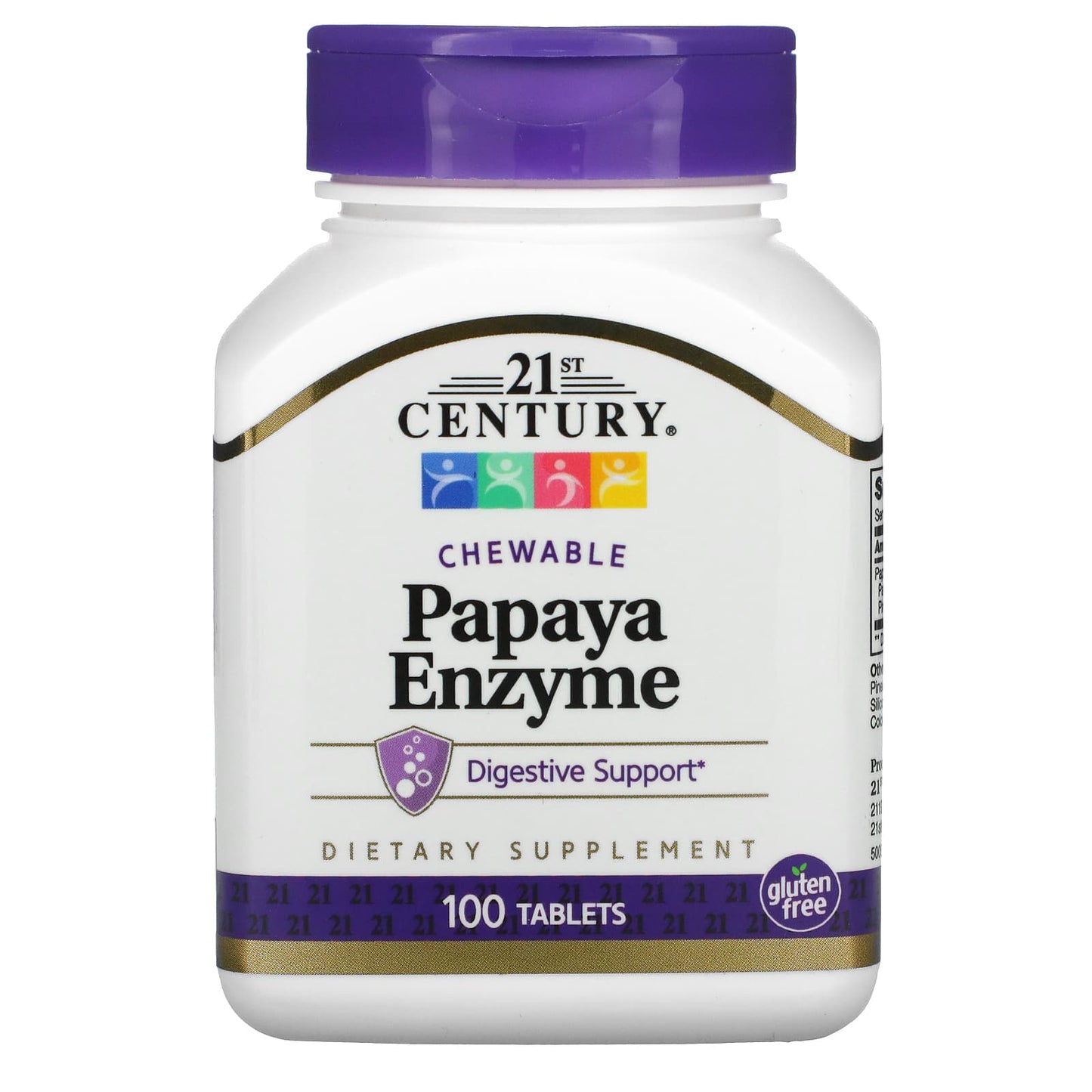 21st Century-Papaya Enzyme-Chewable-100 Tablets