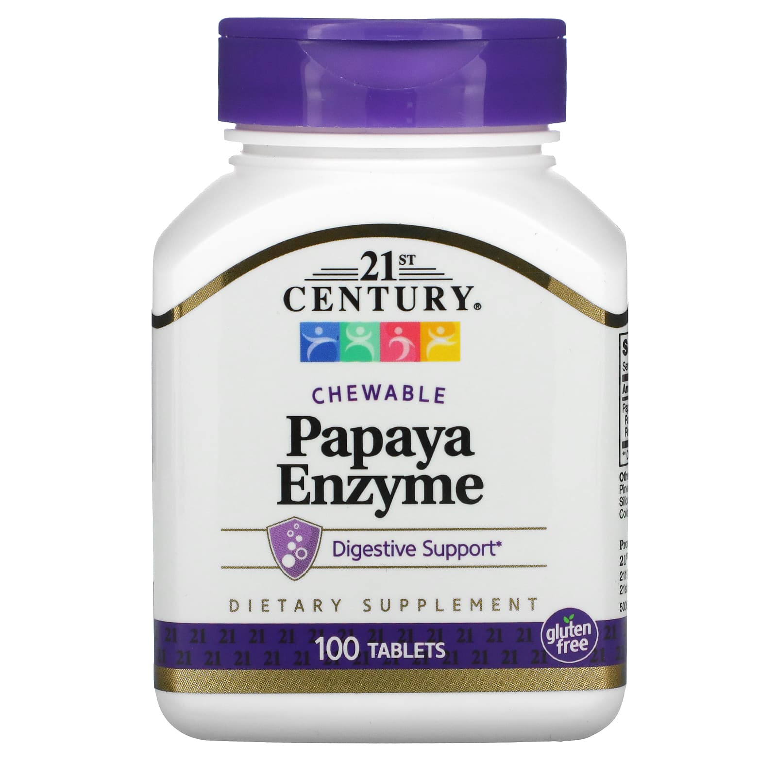 21st Century-Papaya Enzyme-Chewable-100 Tablets