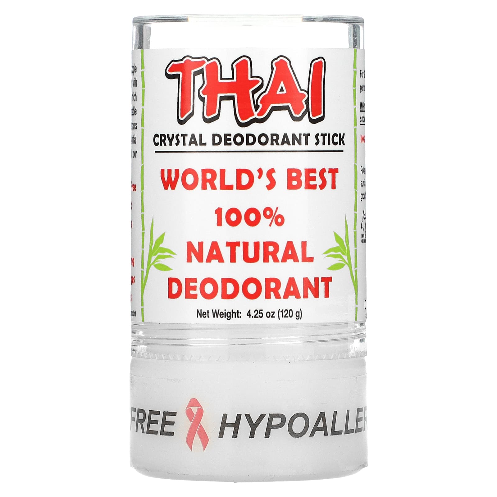 Thai Deodorant Stone-Thai Crystal Deodorant Stick-4.25 oz (120 g)