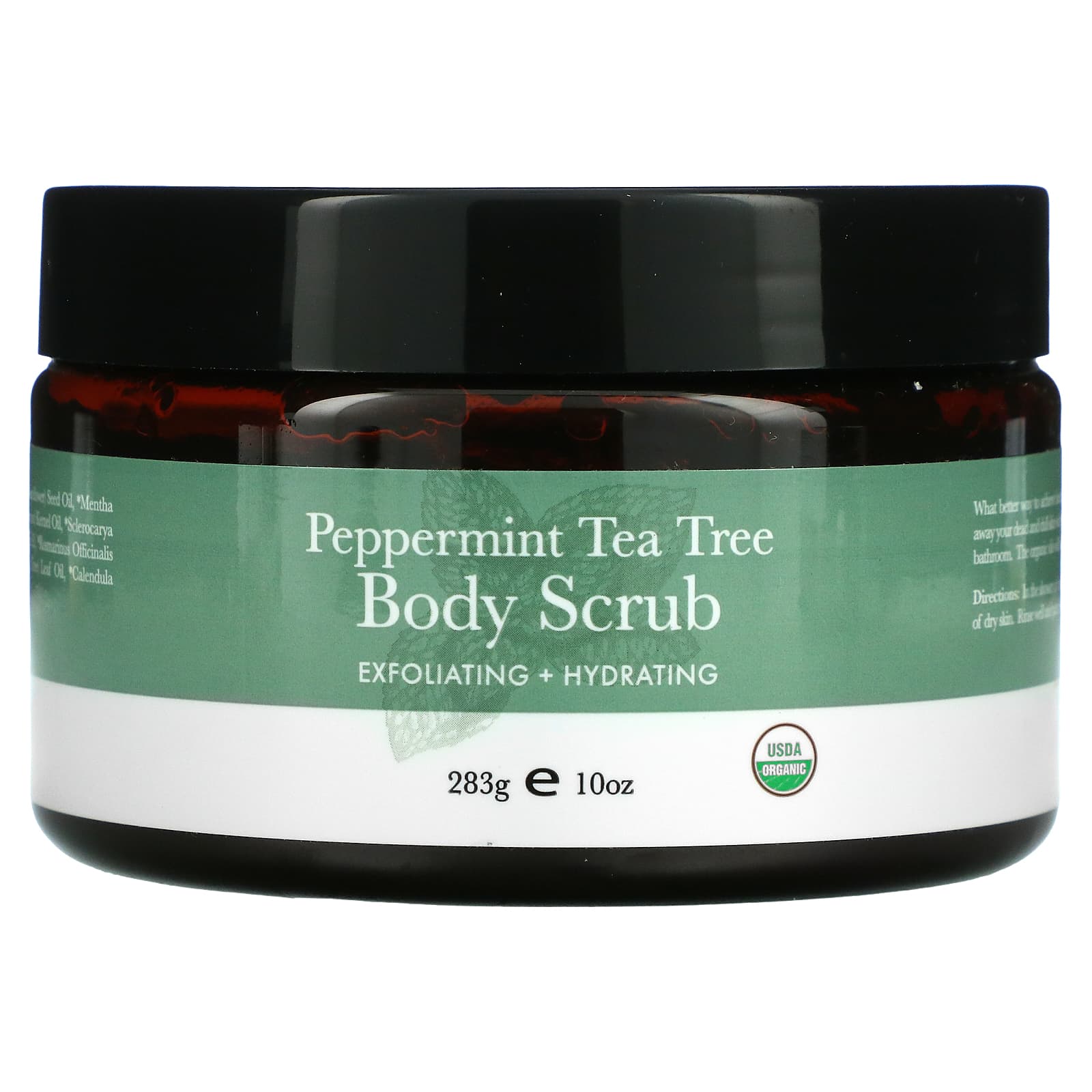 Beauty By Earth-Body Scrub-Peppermint Tea Tree-10 oz (283 g)