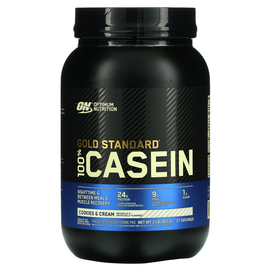 Optimum Nutrition-Gold Standard 100% Casein-Cookies & Cream-2 lb (907 g)