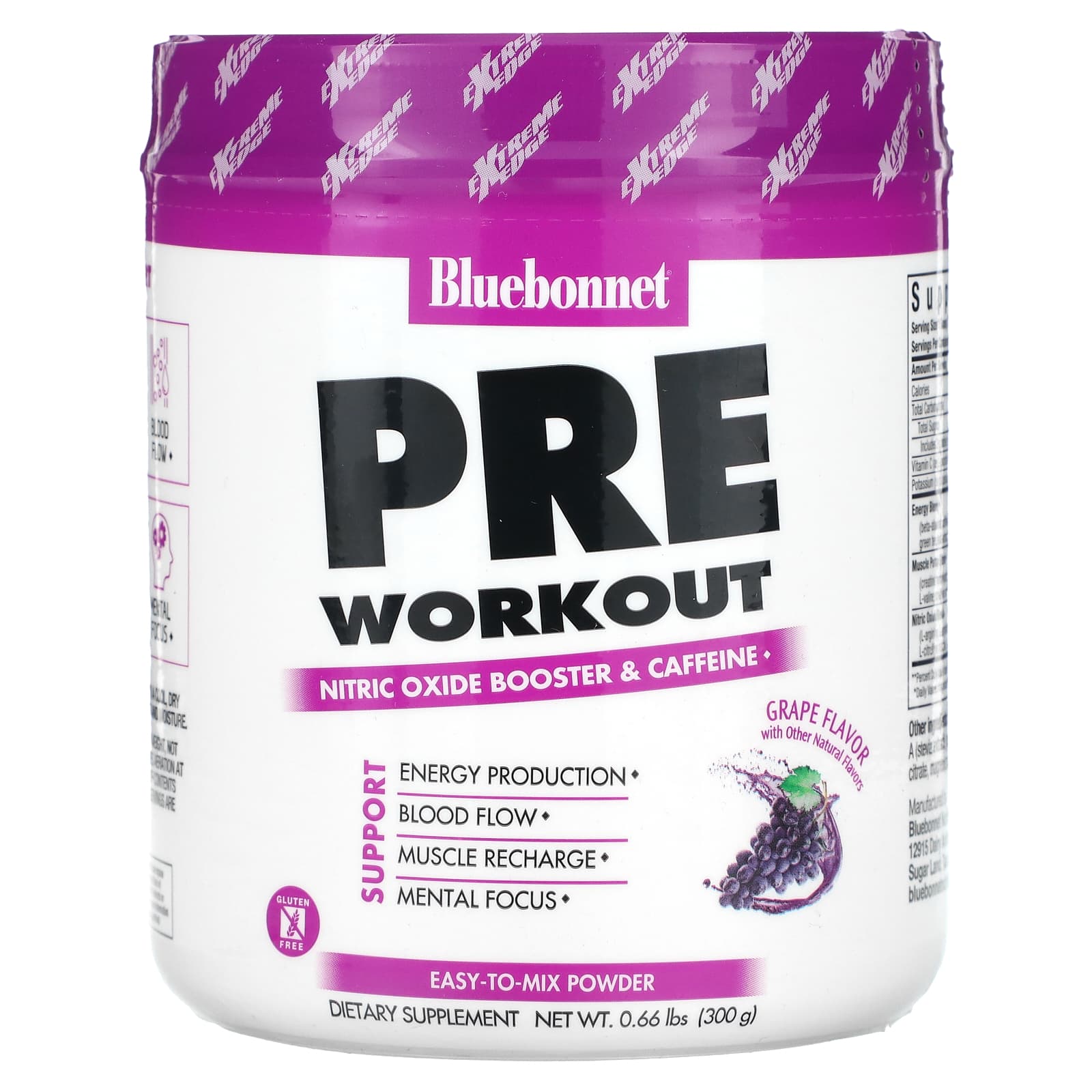 Bluebonnet Nutrition-Pre Workout-Grape-0.66 lbs (300 g)