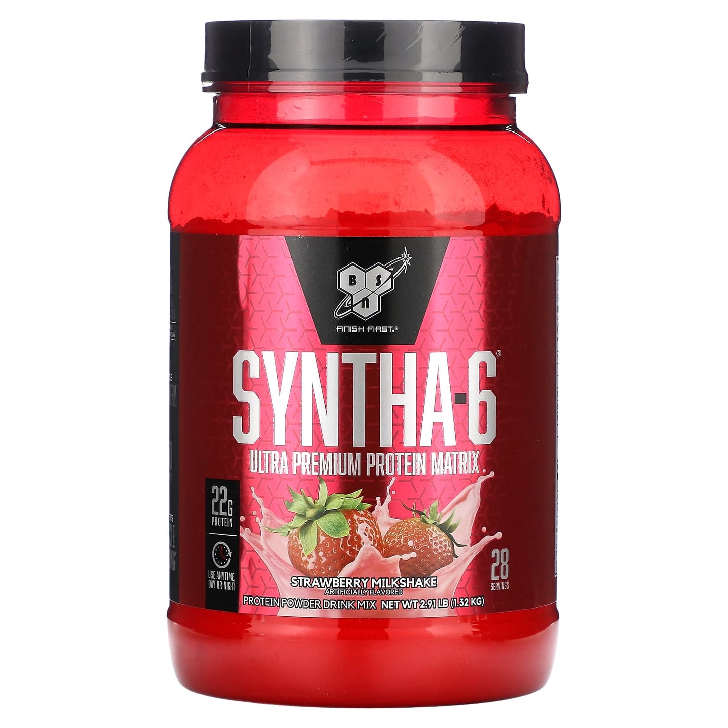 BSN-Syntha-6-Ultra Premium Protein Matrix-Strawberry Milkshake-2.91 lbs (1.32 kg)