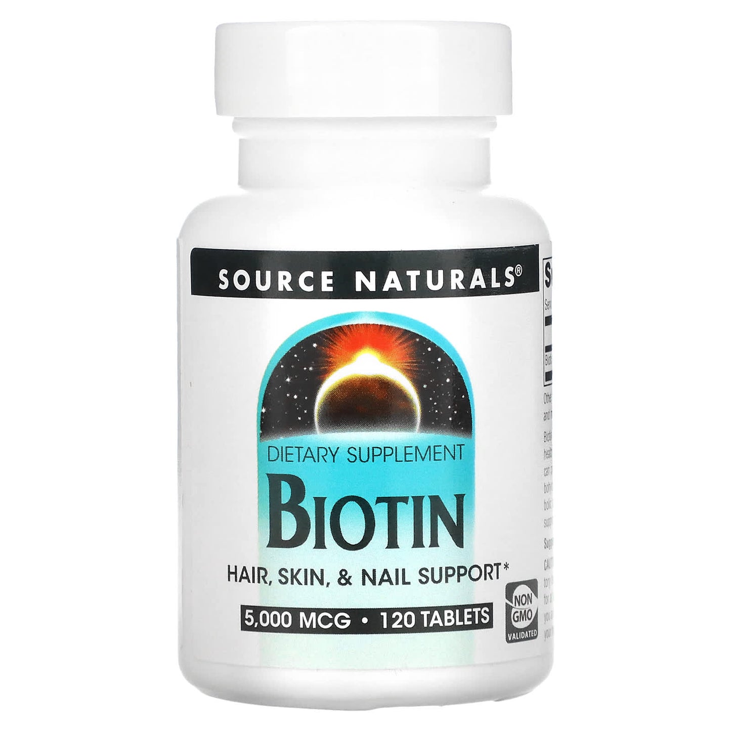 Source Naturals-Biotin-5,000 mcg-120 Tablets