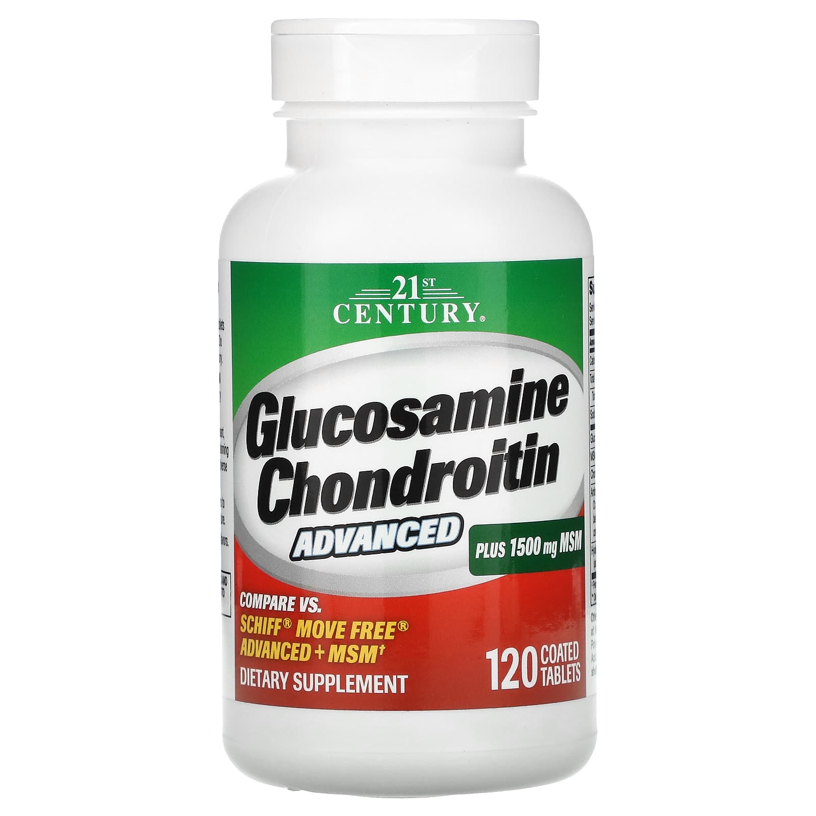 21st Century-Glucosamine Chondroitin Advanced-120 Coated Tablets