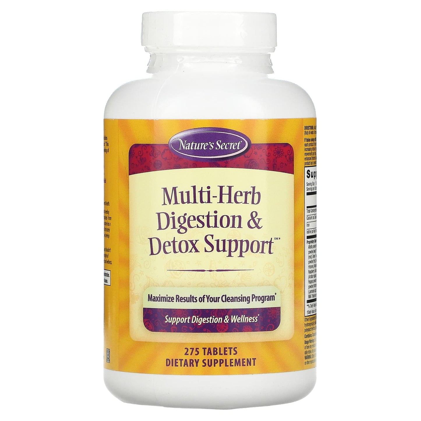 Nature's Secret-Multi-Herb Digestion & Detox Support-275 Tablets