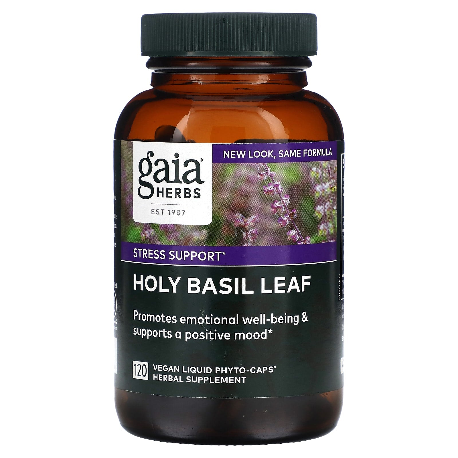 Gaia Herbs-Holy Basil Leaf-120 Vegan Liquid Phyto-Caps