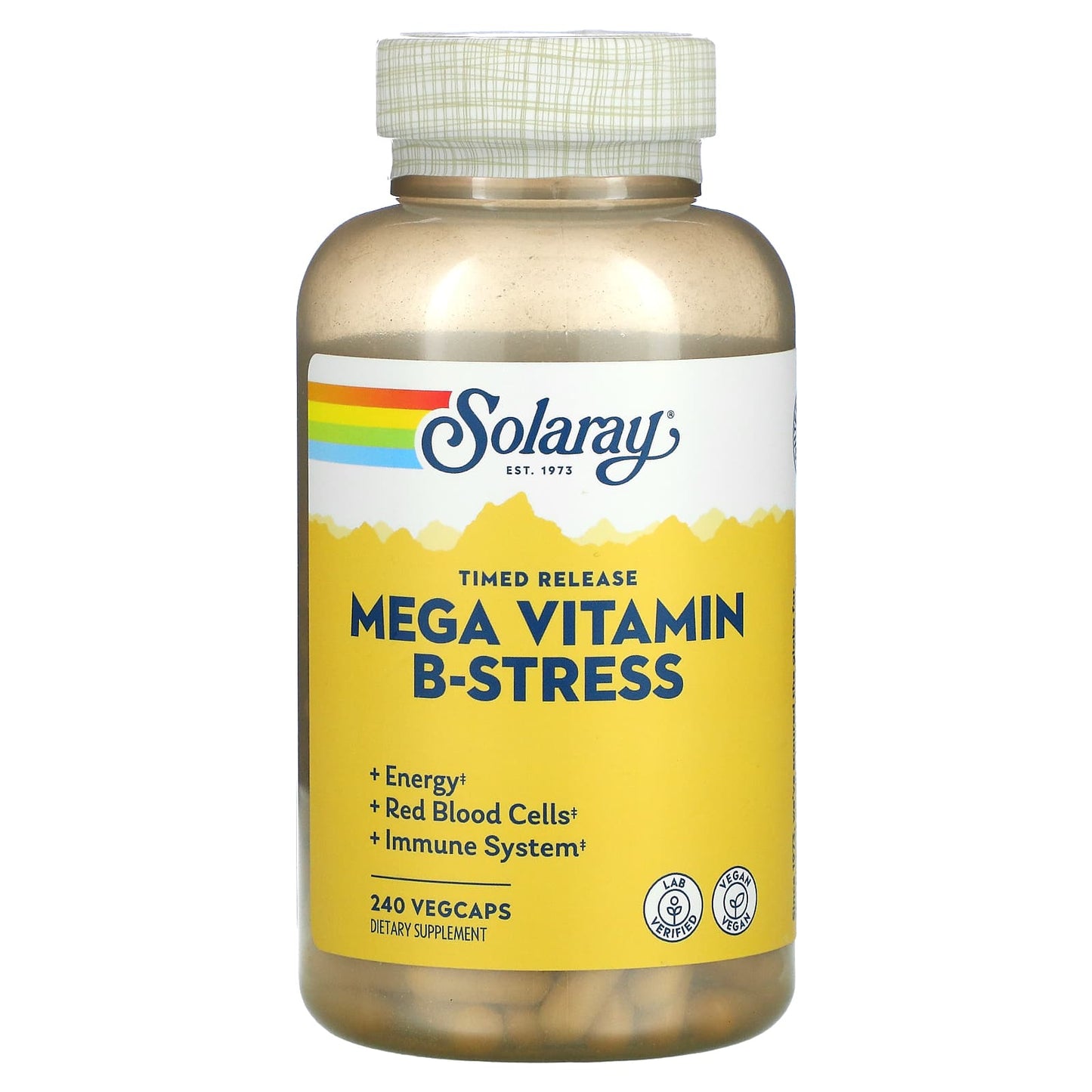 Solaray-Mega Vitamin B-Stress-Timed-Release-240 VegCaps