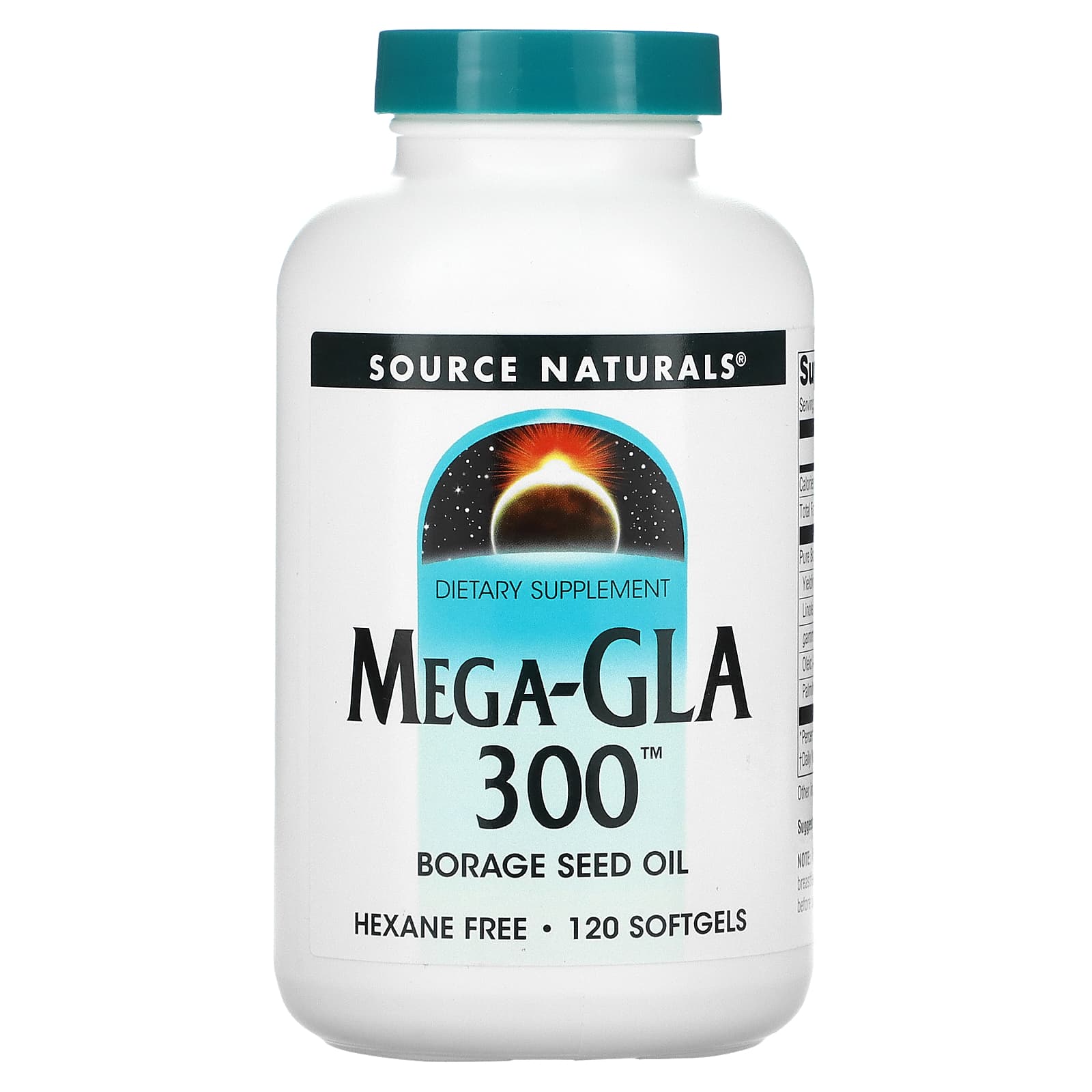 Source Naturals-Mega-GLA 300-120 Softgels