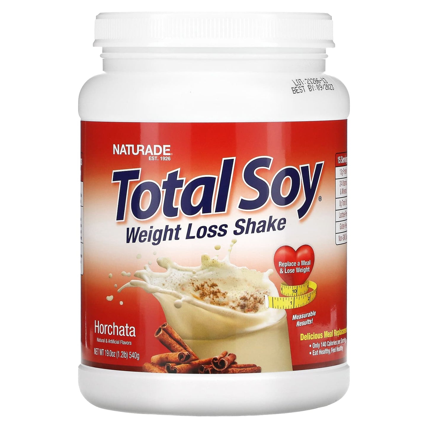 Naturade-Total Soy-Weight Loss Shake-Horchata-1.2 lbs (540 g)