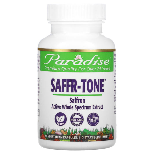 Paradise Herbs-Saffr-Tone-60 Vegetarian Capsules