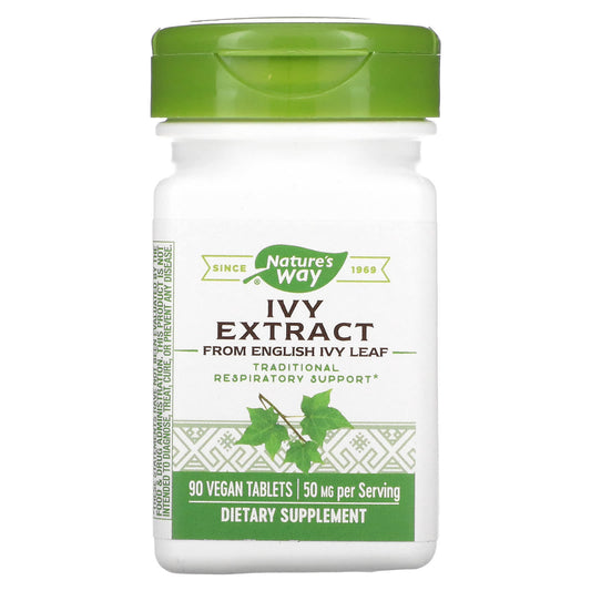 Nature's Way-Ivy Extract-50 mg-90 Vegan Tablets (25 mg per Tablet)