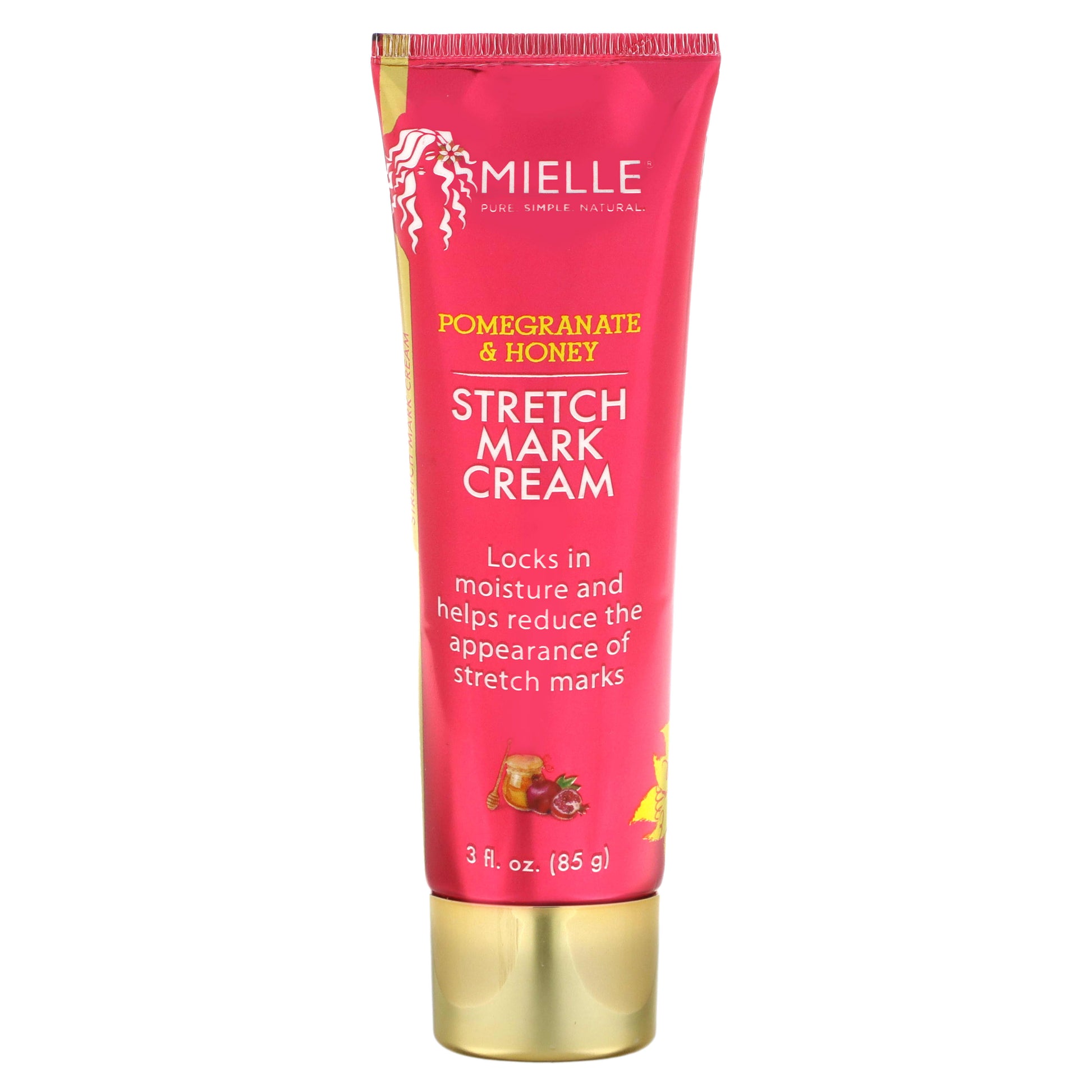 Mielle-Stretch Mark Cream-Pomegranate & Honey-3 fl oz (85 g)