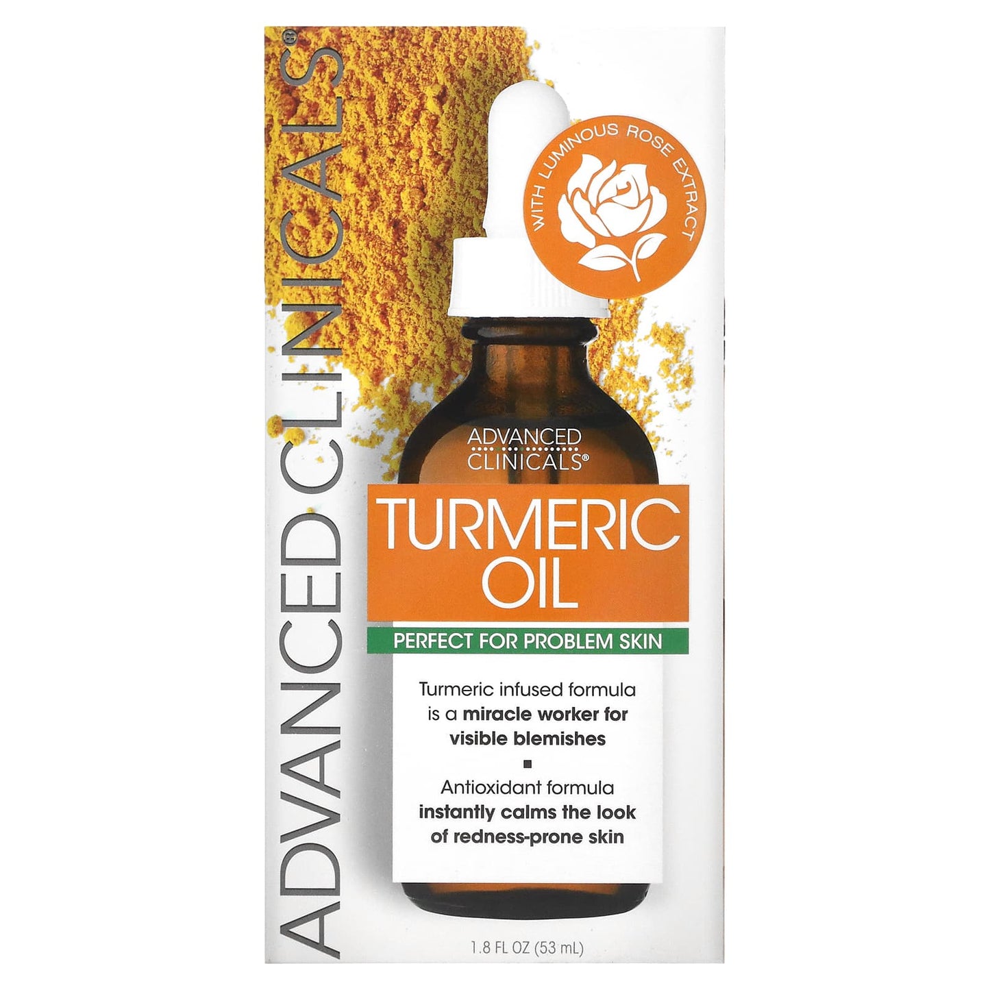 Advanced Clinicals, Turmeric Oil, Perfect for Problem Skin, 1.8 fl oz (53 ml)