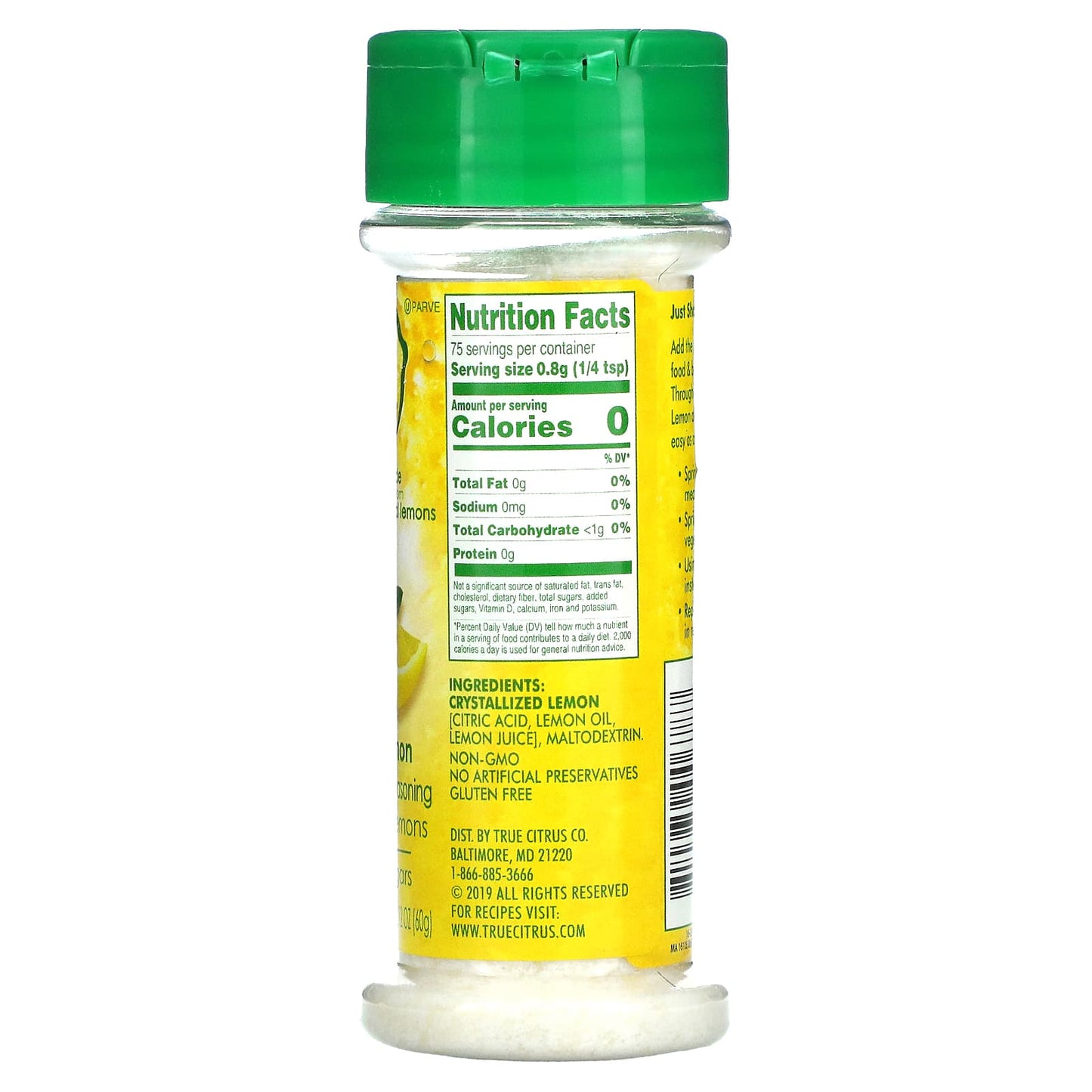 True Citrus, True Lemon, Crystallized Lemon, 2.12 oz (60 g)