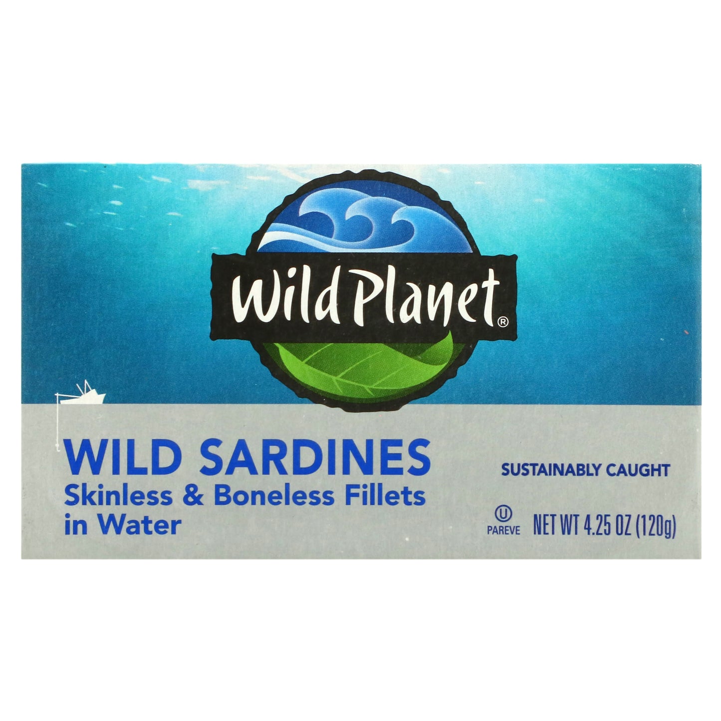 Wild Planet-Wild Sardines-Skinless & Boneless Fillets in Water-4.25 oz (120 g)