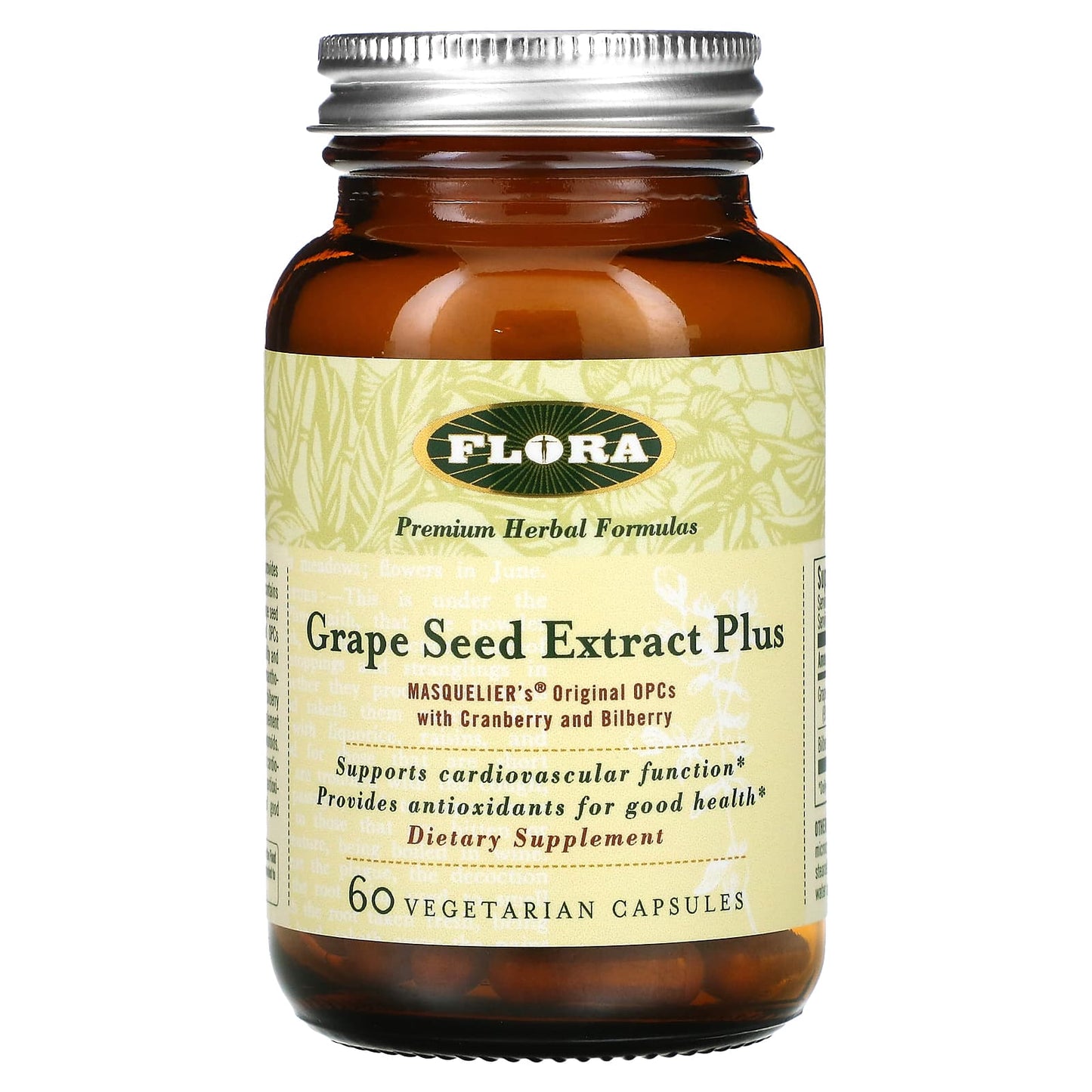 Flora-Grape Seed Extract Plus-60 Vegetarian Capsules