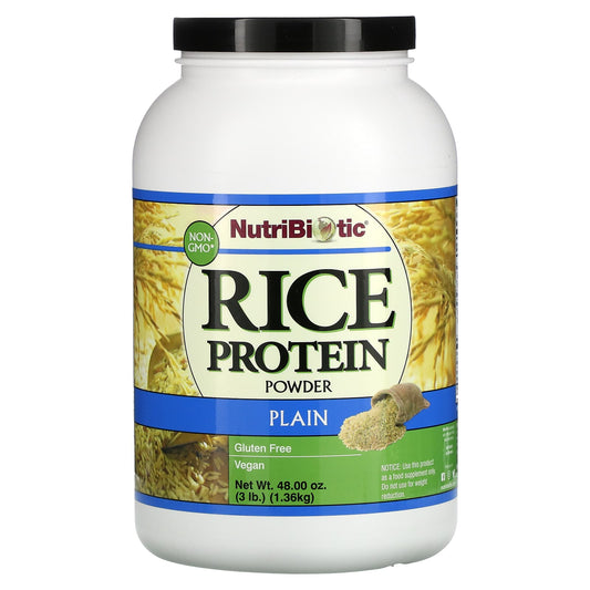 NutriBiotic-Rice Protein Powder-Plain-3 lbs (1.36 kg)