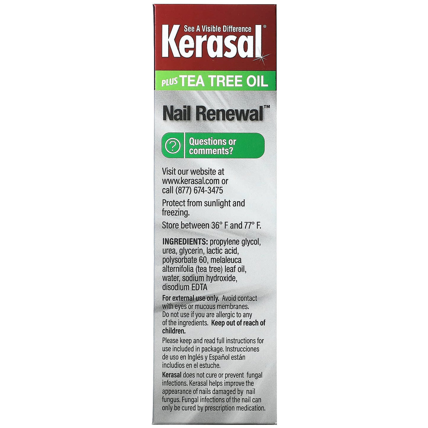 Kerasal, Nail Renewal Plus Tea Tree Oil, 0.33 fl oz (10 ml)