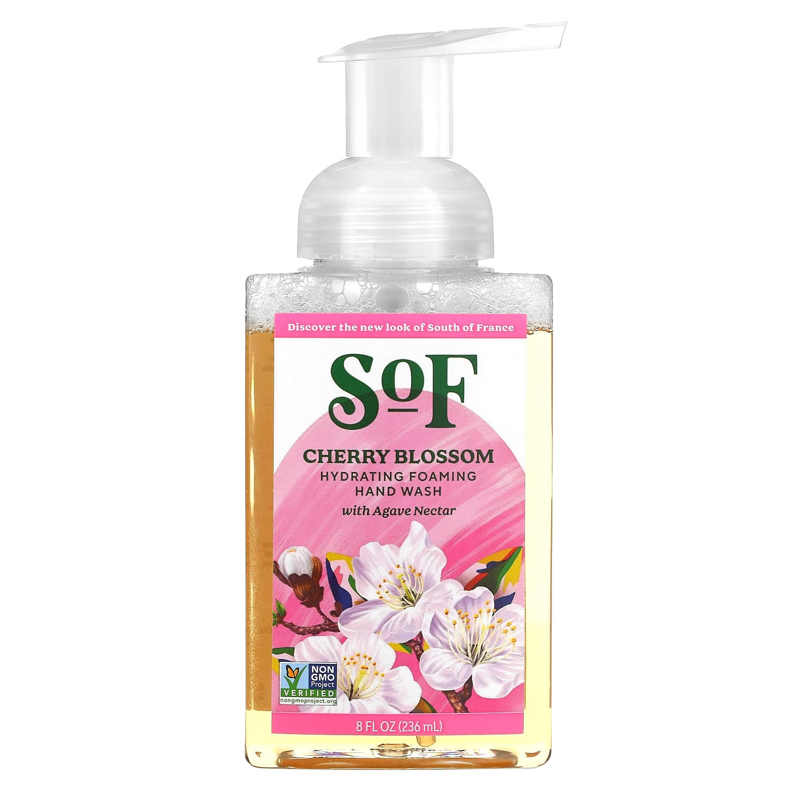 SoF-Hydrating Foaming Hand Wash with Agave Nectar-Cherry Blossom-8 fl oz (236 ml)