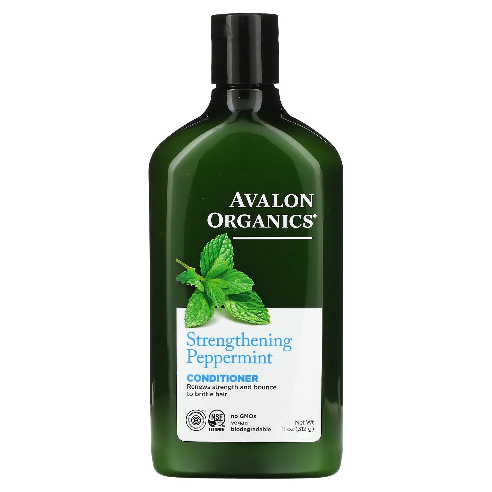 Avalon Organics-Conditioner-Strengthening Peppermint-11 fl oz (312 ml)