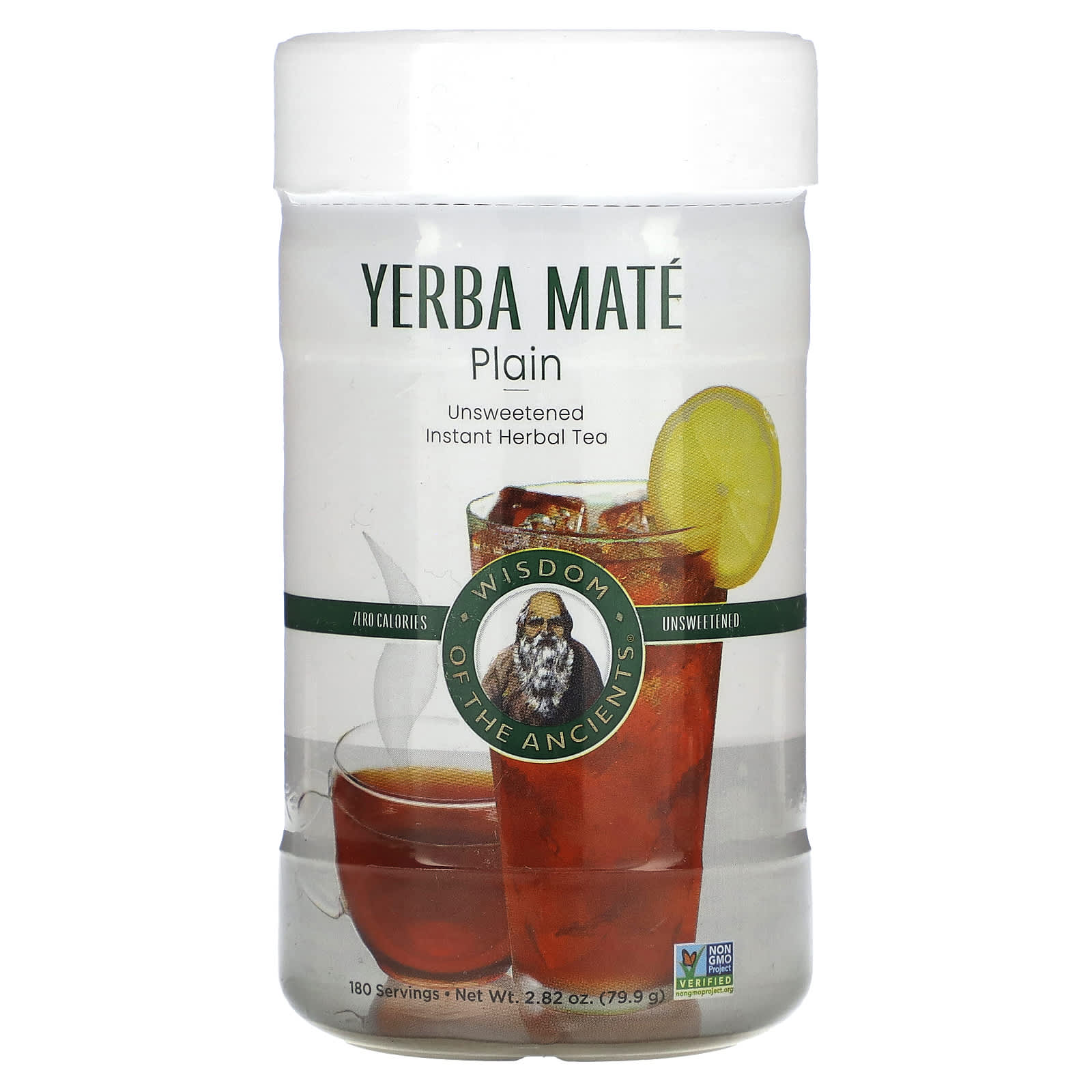 Wisdom Of The Ancient-Yerba Mate Plain-Instant Herbal Tea-Unsweetened-2.82 oz (79.9 g)