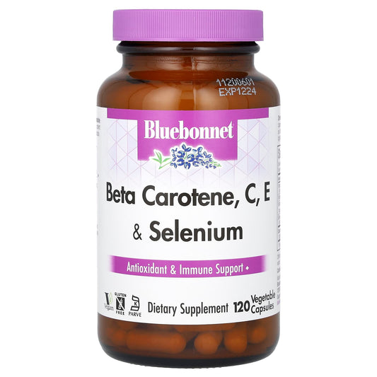 Bluebonnet Nutrition-Beta Carotene-C-E & Selenium-120 Vegetable Capsules