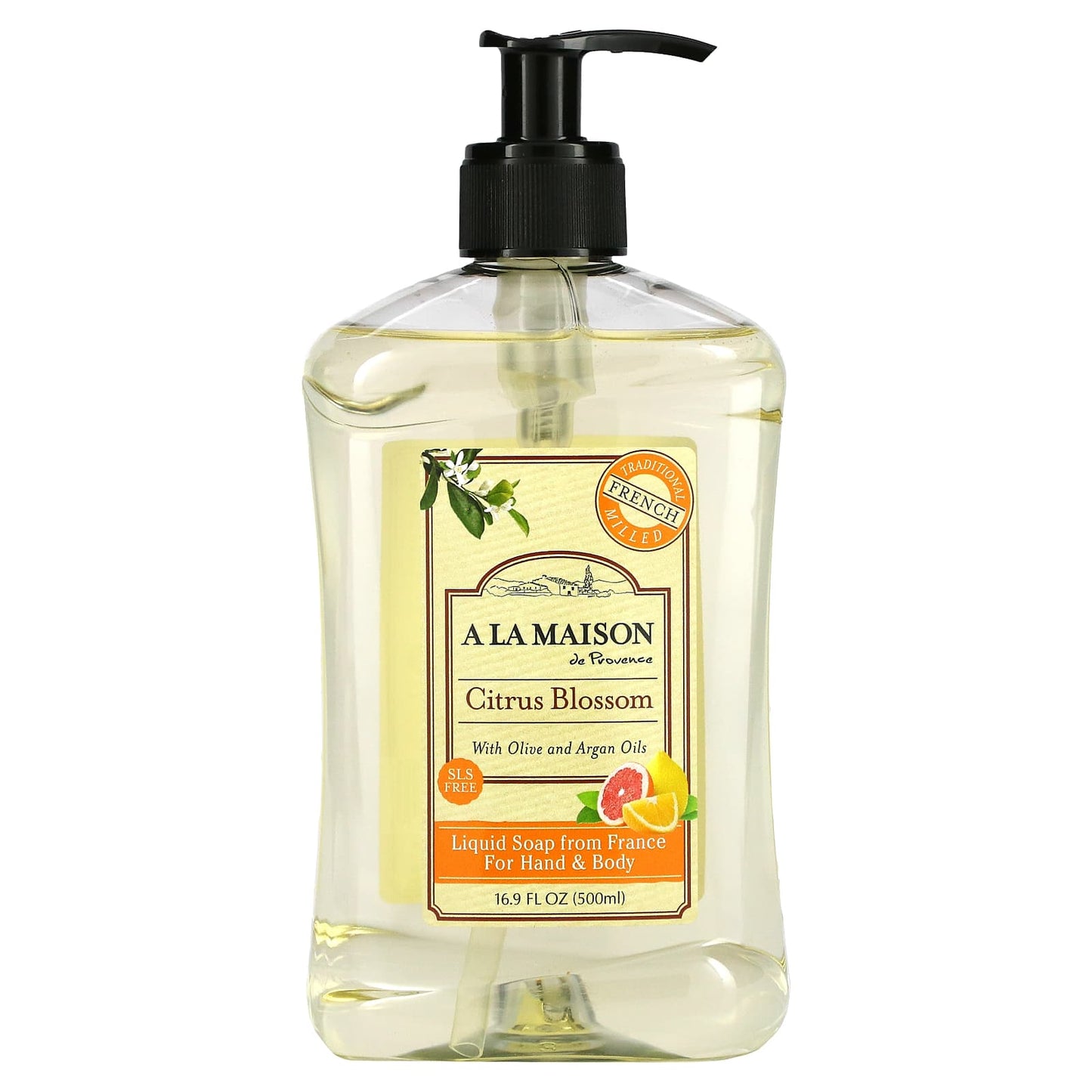 A La Maison de Provence-Liquid Soap For Hand & Body-Citrus Blossom-16.9 fl oz (500 ml)