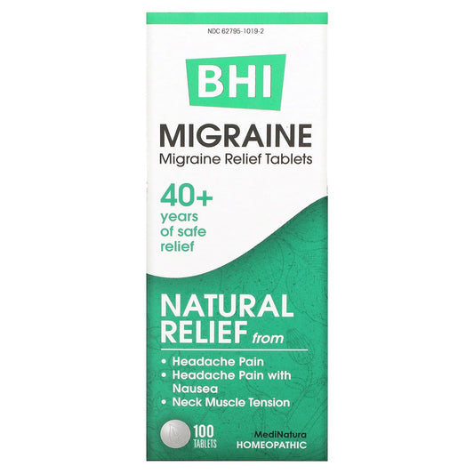 MediNatura-BHI-Migraine Relief-100 Tablets