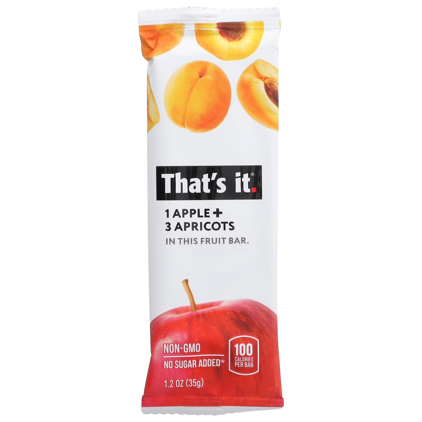 That's It, Fruit Bars, Apple + Apricots, 12 Bars, 1.2 oz (35 g) Each