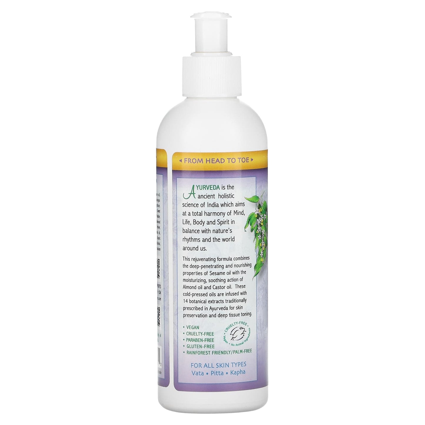 Auromere, Rejuvenating Face, Hand & Body Lotion, 8 oz (236 ml)