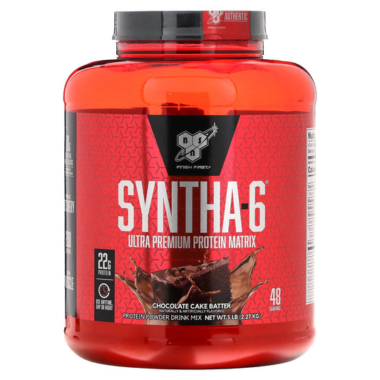 BSN-Syntha-6-Ultra Premium Protein Matrix-Chocolate Cake Batter-5 lb (2.27 kg)