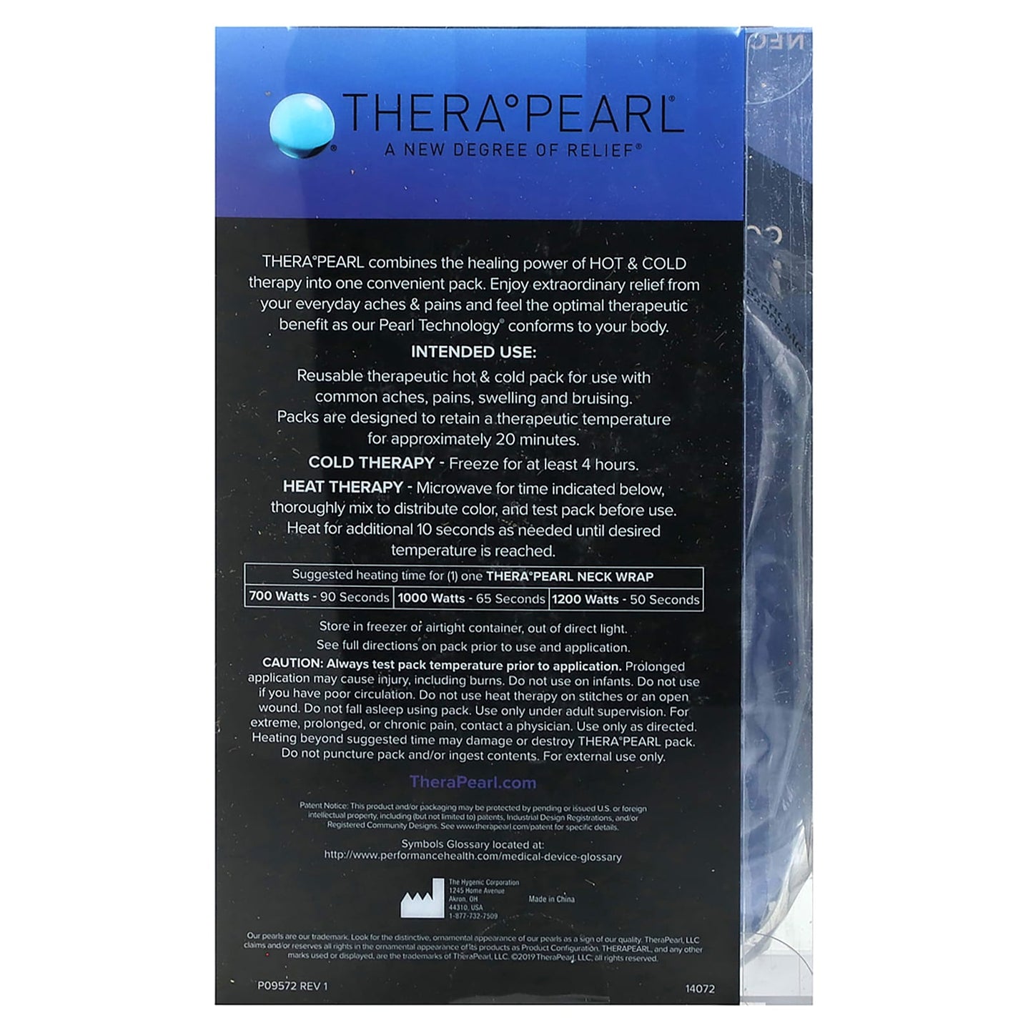 TheraPearl, Color Changing Hot + Cold Reusable Pack, Neck Wrap, 1 Wrap