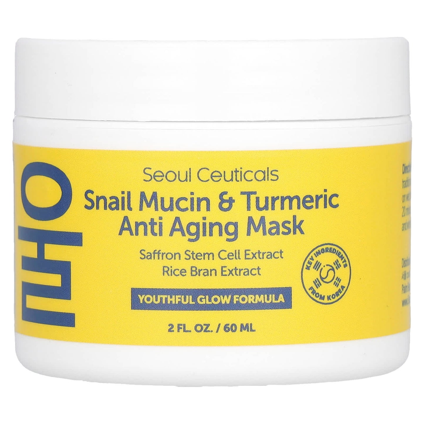 SeoulCeuticals-Snail Mucin & Turmeric Anti Aging Beauty Mask-2 fl oz (60 ml)