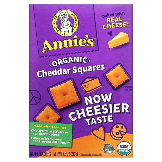 Annie's Homegrown-Organic Cheddar Squares-7.5 oz (213 g)