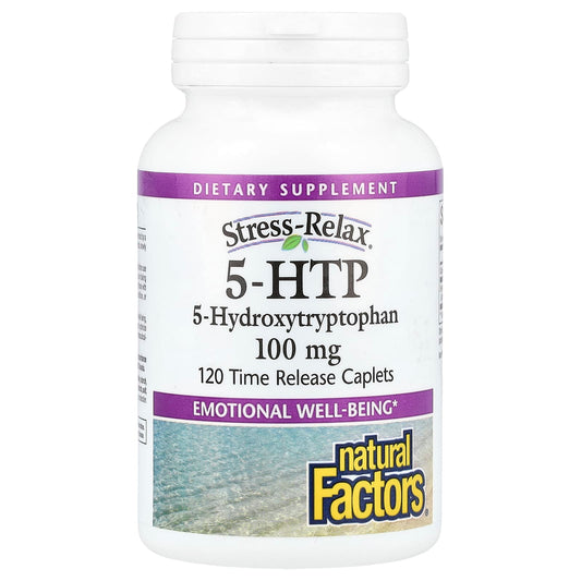 Natural Factors-Stress-Relax-5-HTP-100 mg-120 Time Release Caplets