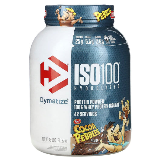 Dymatize-ISO100 Hydrolyzed-100% Whey Protein Isolate-Cocoa Pebbles-3 lbs (1.37 kg)