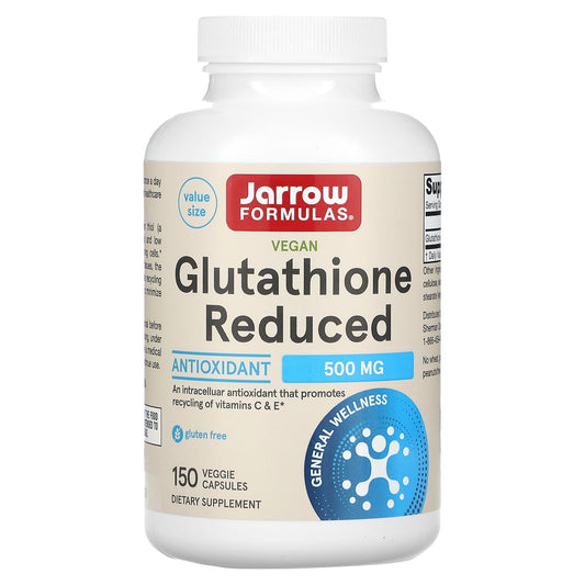 Jarrow Formulas-Vegan Glutathione Reduced-500 mg-150 Veggie Capsules