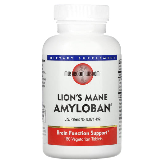 Mushroom Wisdom-Lion's Mane Amyloban -180 Vegetarian Tablets