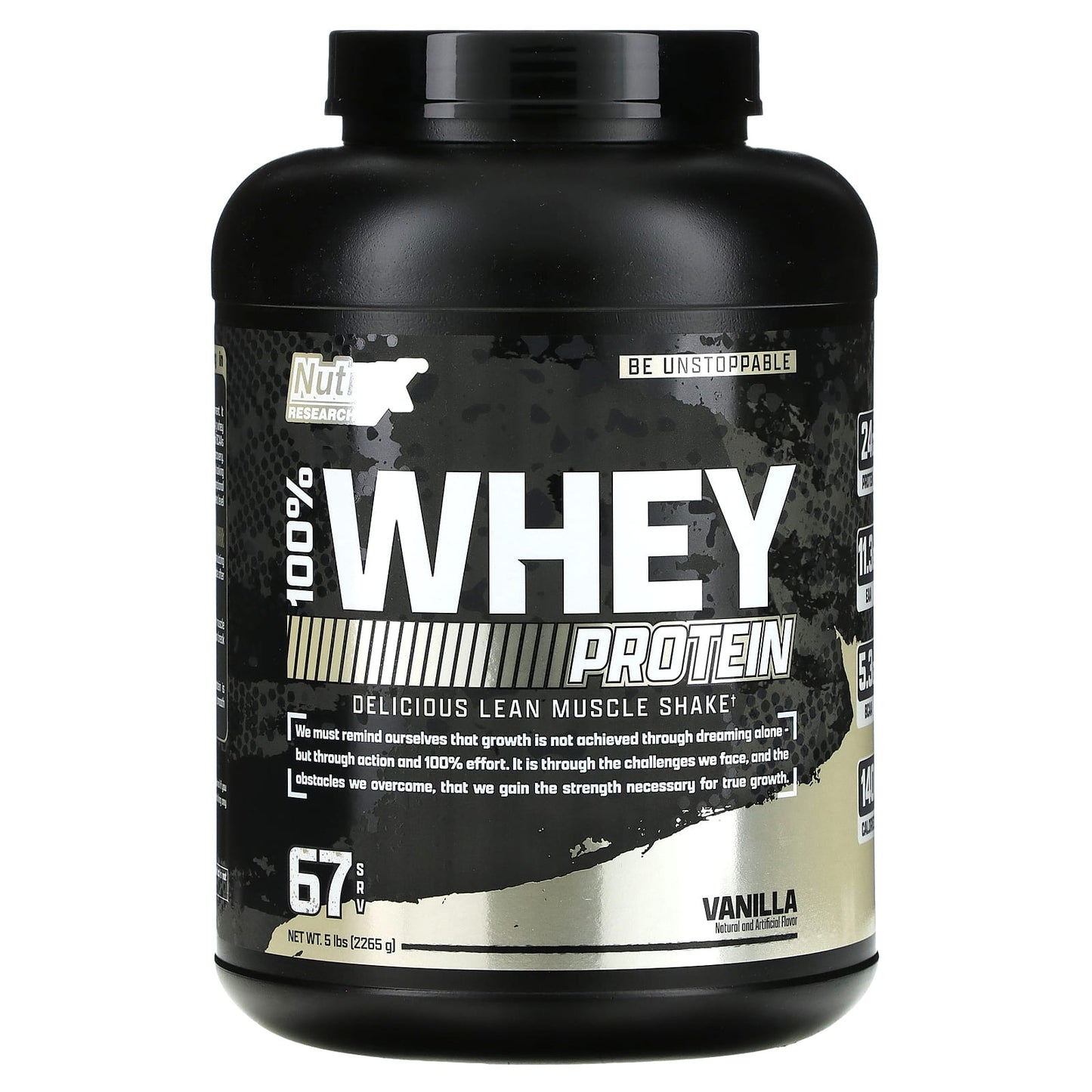 Nutrex Research-100% Whey Protein-Vanilla-5 lb (2,265 g )