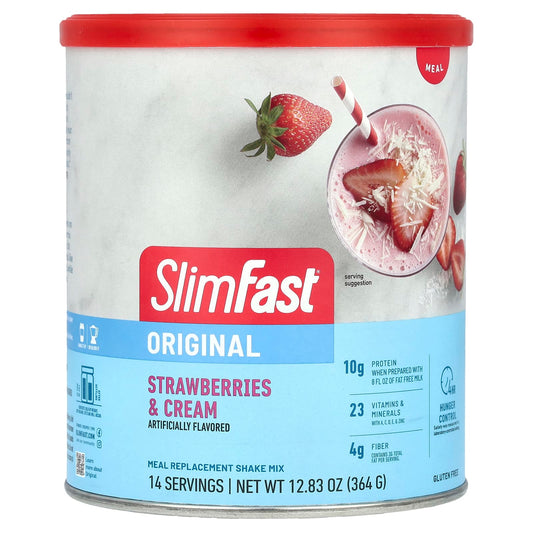 SlimFast-Original-Meal Replacement Shake Mix-Strawberries & Cream-12.83 oz (364 g)