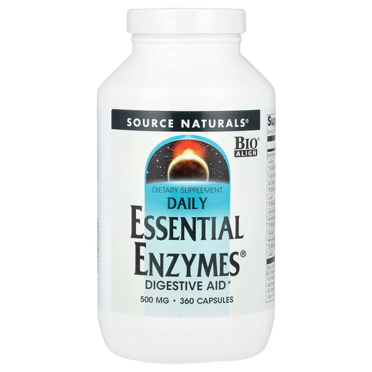 Source Naturals-Daily Essential Enzymes-Digestive Aid-500 mg-360 Capsules