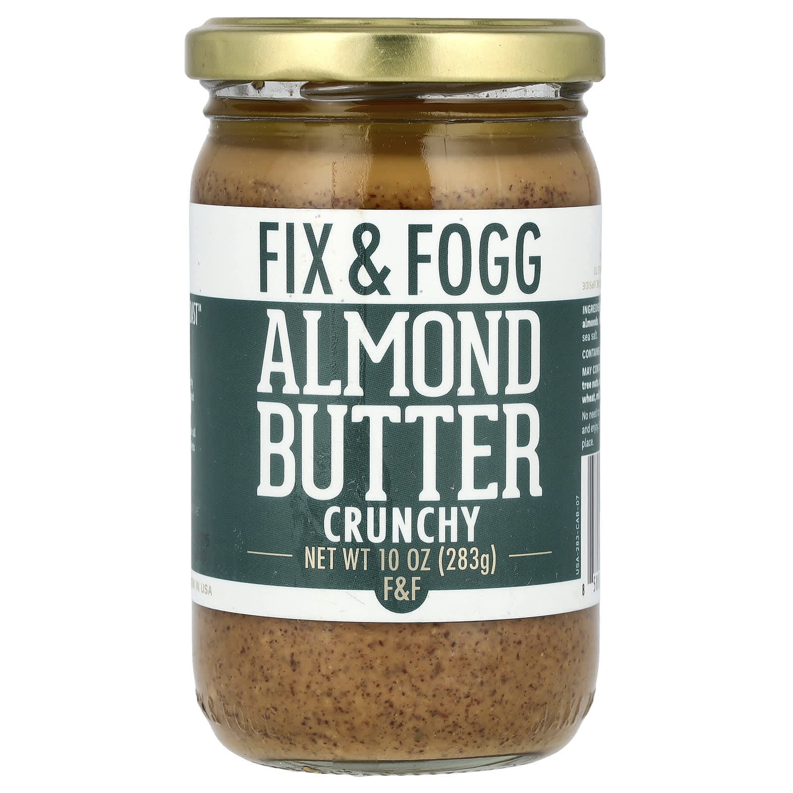 Fix & Fogg-Almond Butter-Crunchy-10 oz (283 g)