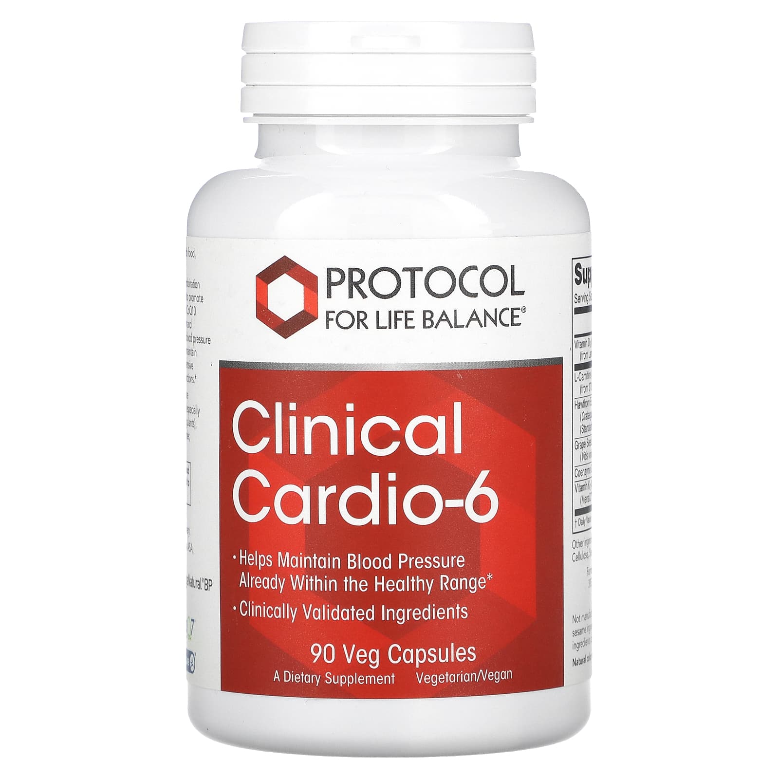 Protocol for Life Balance-Clinical Cardio-6-90 Veg Capsules